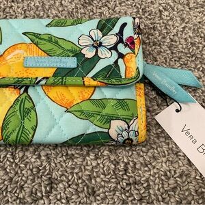 Vera Bradley RFID Euro Wallet, New with Tags, Lemon Grove pattern, lovely!